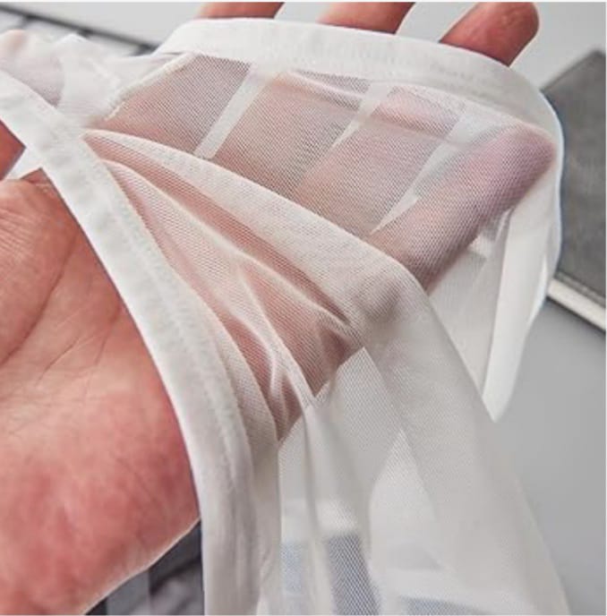 Men's Mesh Sheer Underwear Slim Sit See Through Briefs Breathable Underpants Transparent Briefs